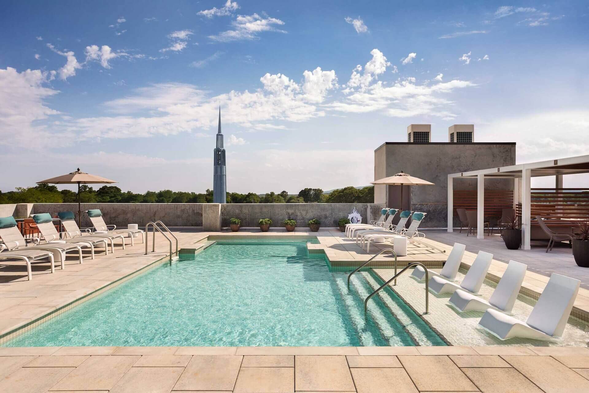 resort style pool area